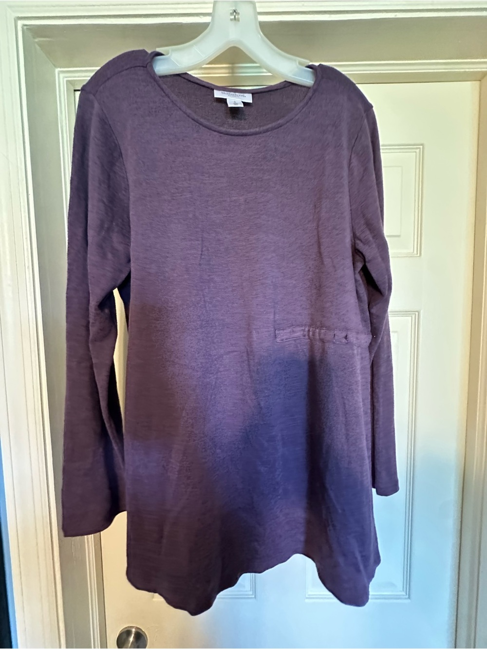 Motherhood Maternity Long Sleeve Purple Tunic Top